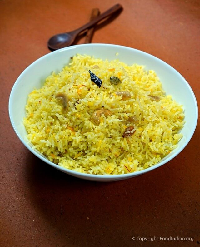 sweet saffron rice 1